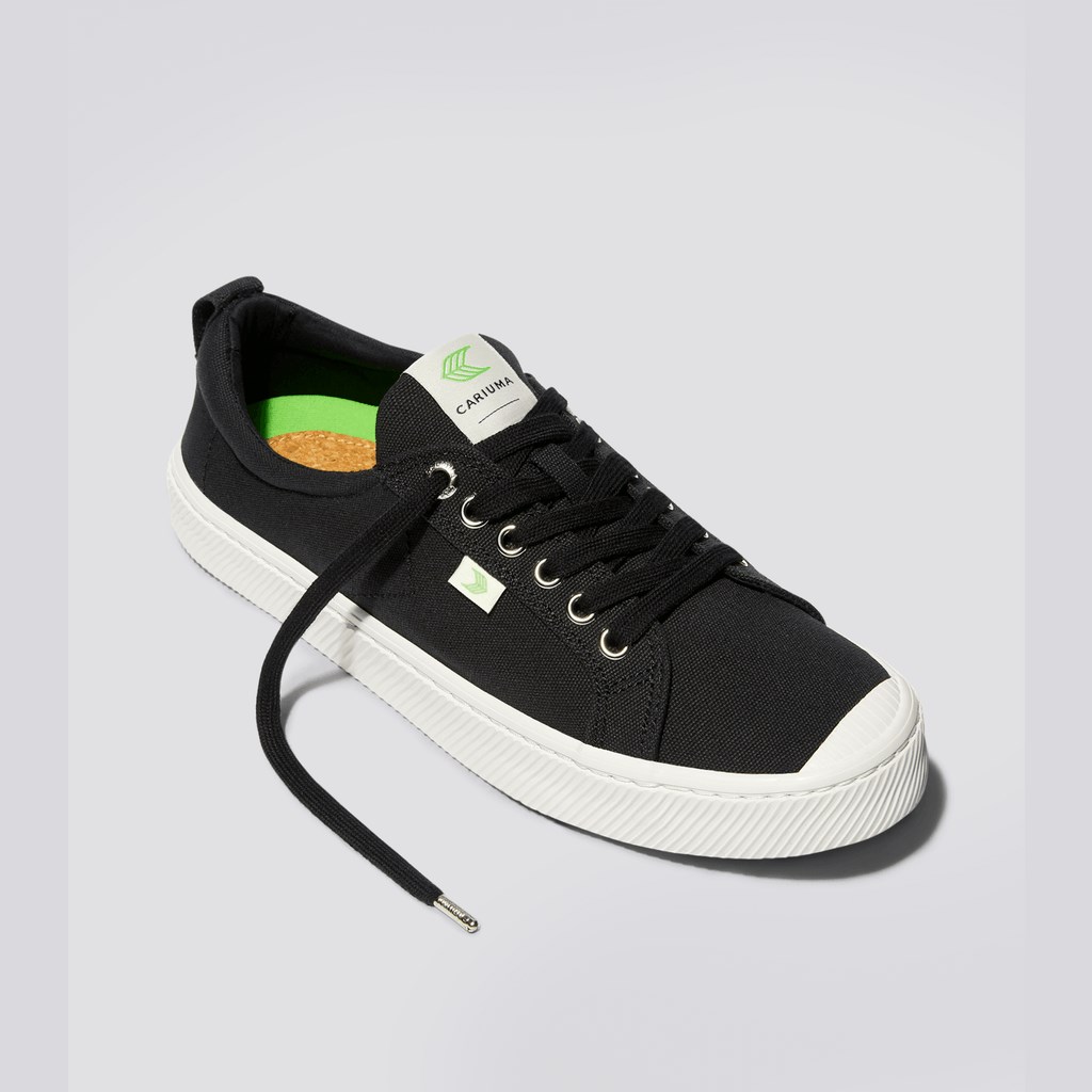 OCA LOW Cariuma Low Top Tela Vegan Noir Homme | KZO-4432592